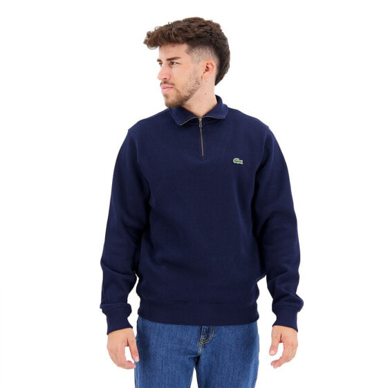 LACOSTE Stand-Up Collar half zip sweatshirt
