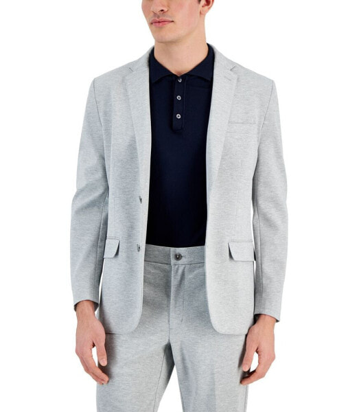 Men's Modern-Fit Stretch Heathered Knit Suit Jacket, Created for Macy's