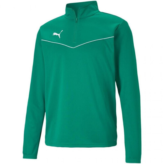 Мужской свитшот спортивный зеленый с логотипом Puma team RISE 1 4 Zip Top M 657394 05