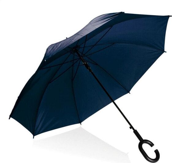 Зонт детский с ручкой в форме буквы C синего цвета PLATINET UMBRELLA C HANDLE SEMI AUTO POLYESTER BLUE 45007