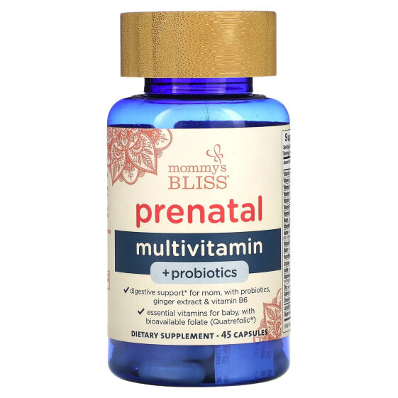 Витамины Пренатальные + Пробиотики Mommy's Bliss, 45 капсул