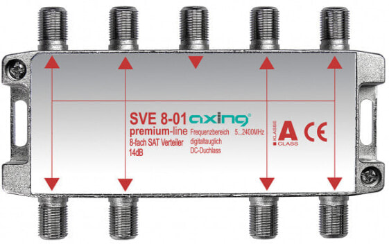 axing SVE 8-01 - Cable splitter - 5 - 2400 MHz - Gray - A - F - 120 mm