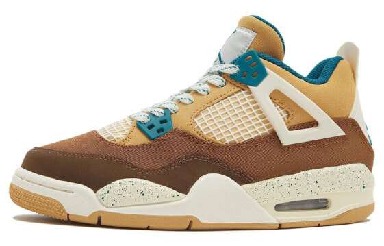 Jordan Air Jordan 4 "Cacao Wow" 耐磨透气 低帮 复古篮球鞋 GS 棕白 / Кроссовки Jordan Air Jordan FB2214-200