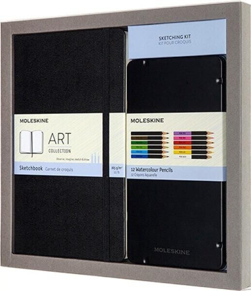 Moleskine Zestaw MOLESKINE Art. Sketching Kit sketchbook L + zestaw kredek akwarelowych