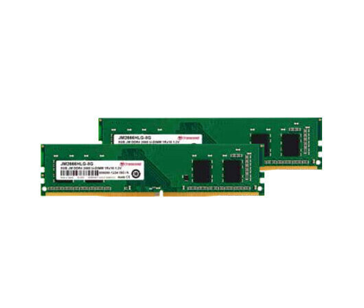 Transcend JetRam DDR4-2666 U-DIMM 8GBx2 Dual Channel - 16 GB - 1 x 16 GB - DDR4 - 2666 MHz - 288-pin DIMM