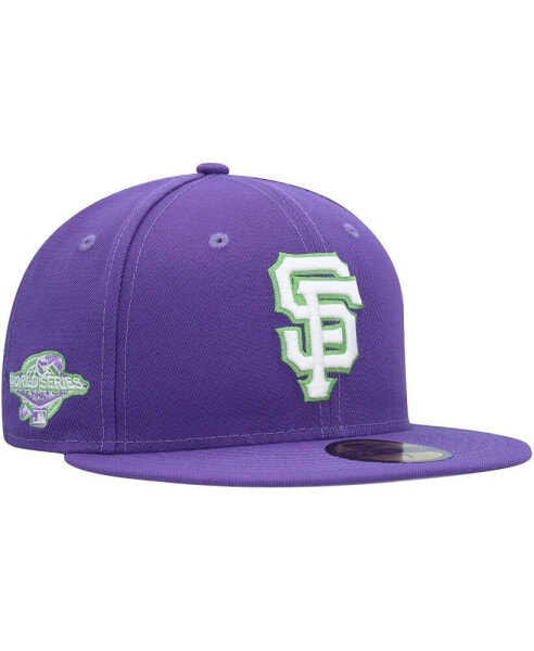 Men's Purple San Francisco Giants Lime Side Patch 59FIFTY Fitted Hat