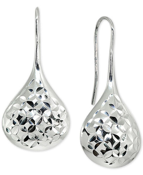 Textured Teardrop Drop Earrings in Sterling Silver, Created for Macy's