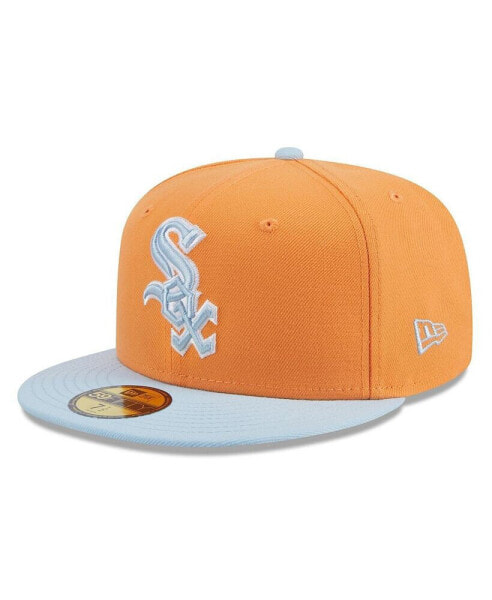 Men's Orange/Light Blue Chicago White Sox Spring Color Basic Two-Tone 59FIFTY Fitted Hat