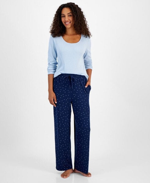 Women's Cotton Flannel Plaid Pajama Pants, Created for Macy's