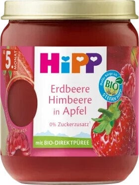 Früchte Erdbeere Himbeere in Apfel ab 5.Monat, 160 g