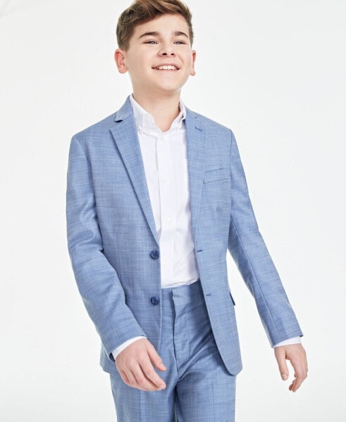 Big Boys Modern-Fit Stretch Sharkskin Suit Jacket