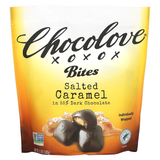 Bites, Salted Caramel in 55% Dark Chocolate, 3.5 oz (100 g)