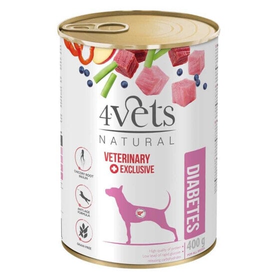 4VETS Natural Diabetes Dog 400g wet food for dog