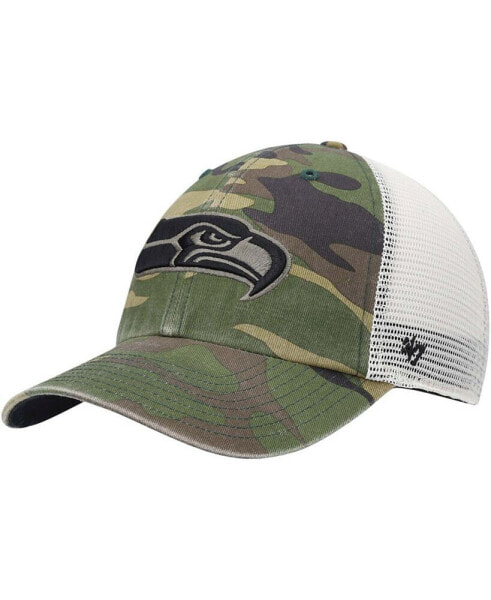 Men's Camo Seattle Seahawks Branson MVP Trucker Snapback Hat