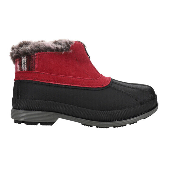 Propet Lumi Ankle Zippered Snow Booties Womens Black, Red Casual Boots WBX012SBR