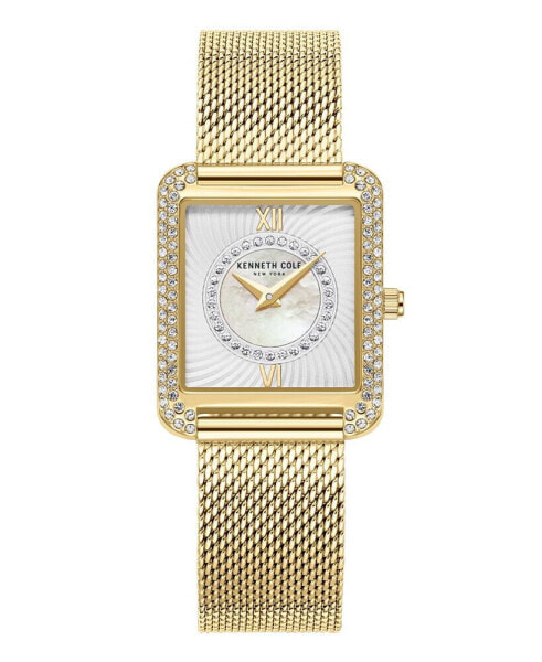Women's Classic Gold-Tone Stainless Steel Mesh Bracelet Watch 30.5mm