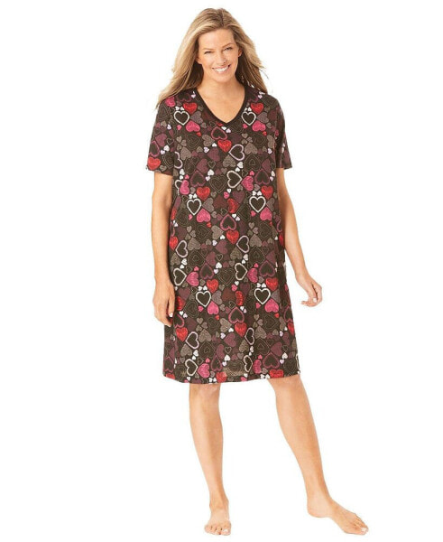 Пижама Dreams & Co. plus Size Print Sleepshirt