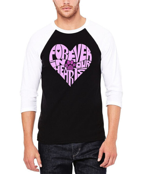 Forever In Our Hearts - Men's Raglan Baseball Word Art T-Shirt