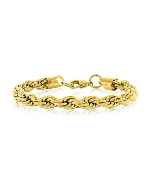 Stainless Steel 8mm Rope Chain Bracelet