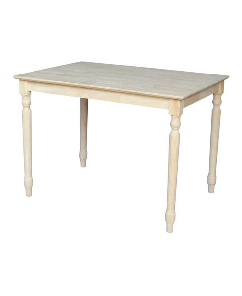 Solid Wood Top Table - Turned Legs