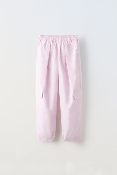 Poplin cargo trousers