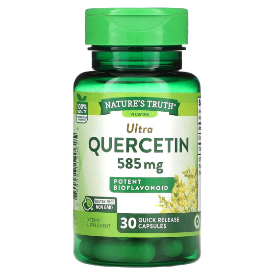 Биофлавоноиды Nature's Truth Ultra Quercetin, 585 мг, 30 капсул быстрого высвобождения