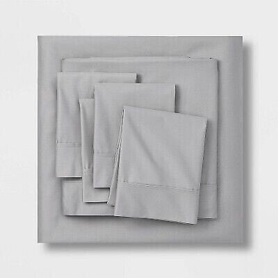 Queen 6pc 800 Thread Count Solid Sheet Set Light Gray - Threshold Signature