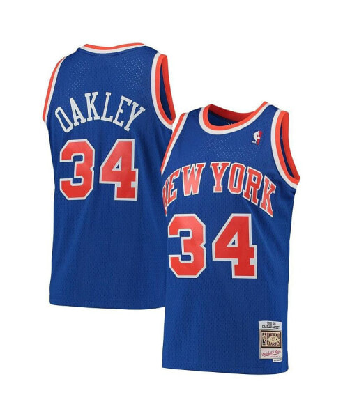 Men's Charles Oakley Blue New York Knicks Hardwood Classics 1991-92 Swingman Jersey