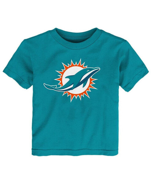 Toddler Boys and Girls Aqua Miami Dolphins Primary Logo T-shirt