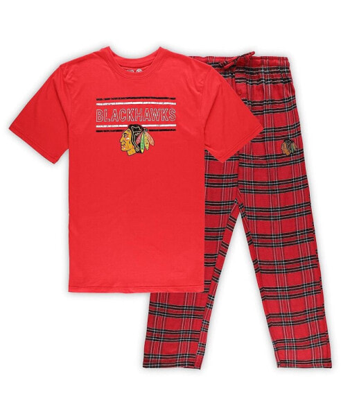 Пижама Profile мужская Красный Чикаго Блэкхокс Большого размера и высоких роста и штаны пижамные