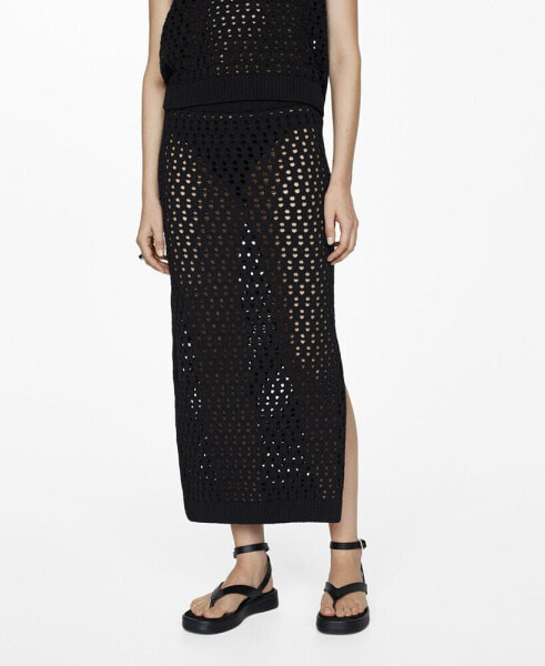 Women's Openwork Knitted Skirt