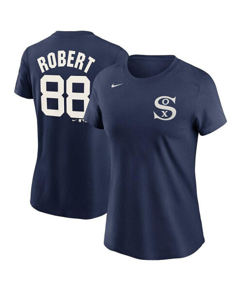 Women's Luis Robert Navy Chicago White Sox 2021 Field of Dreams Name and Number T-shirt