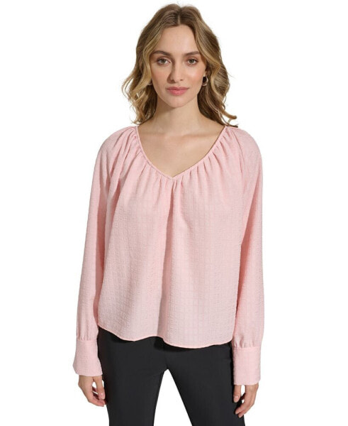 Women's V-Neck Long-Sleeve Blouse