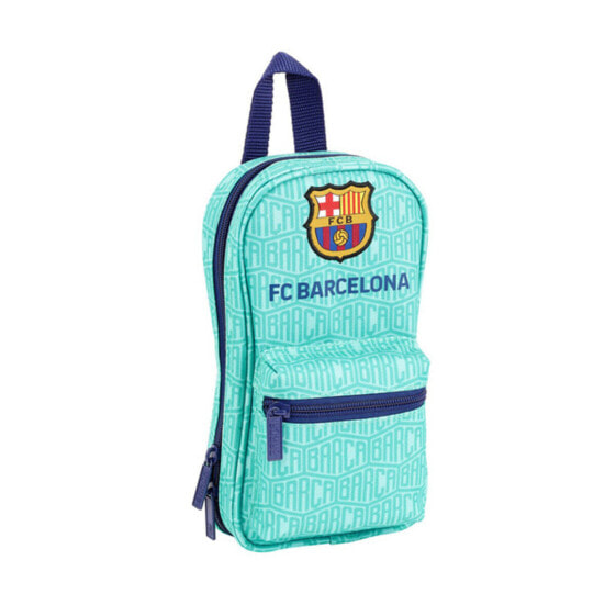 Пенал-рюкзак F.C. Barcelona бирюзовый 12 x 23 x 5 cm (33 Предметы)