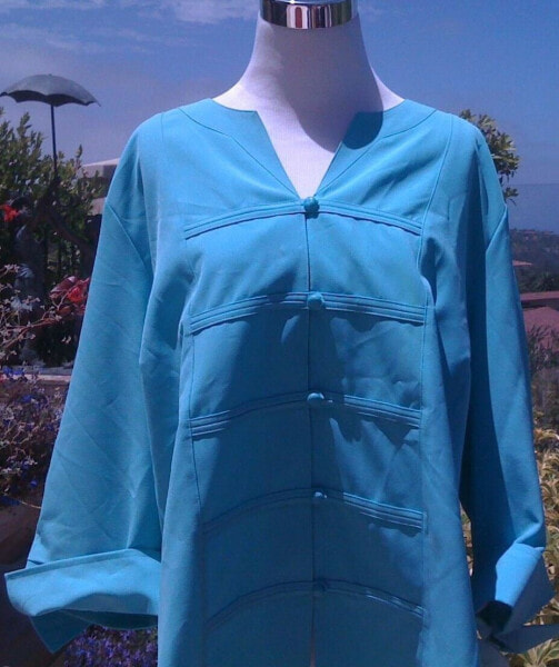 Блузка Charter Club рубашка с рукавами Roll Tab с отделкой Angel Blue 1X