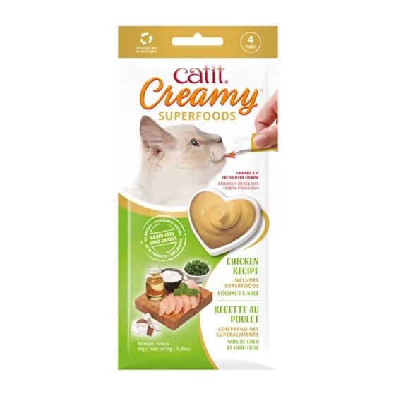 CATIT Creamy Superfood chicken recipe with cocunt & kale 4 units