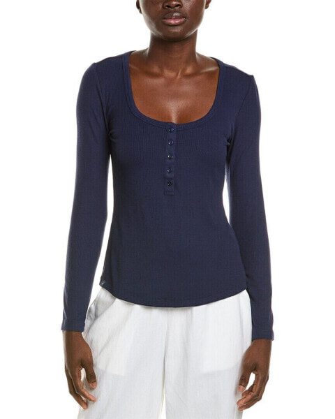 Barefoot Dreams Malibu Collection Ultra Soft Rib Henley Women's