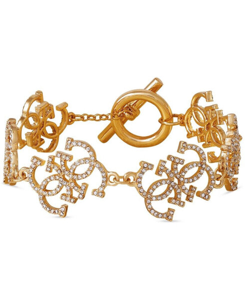 Gold-Tone Pavé Crystal G Logo Flex Bracelet