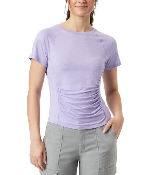 Women's Ruched Raglan-Sleeve Fashion Tee