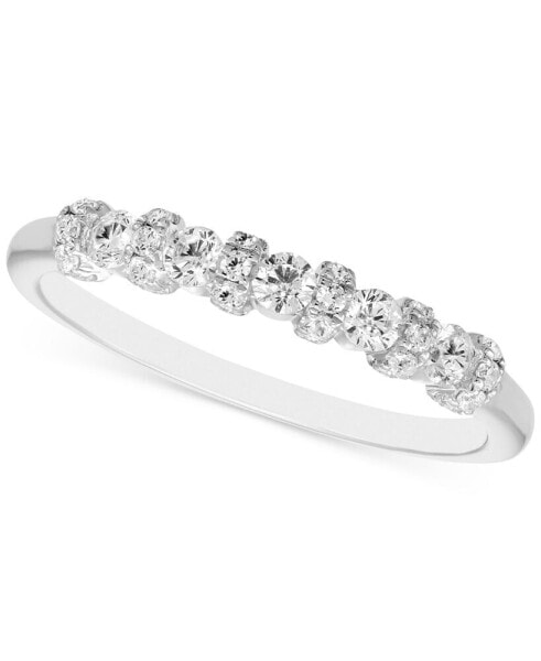Diamond Double-Set Anniversary Band (1/2 ct. t.w.) in 14k White Gold