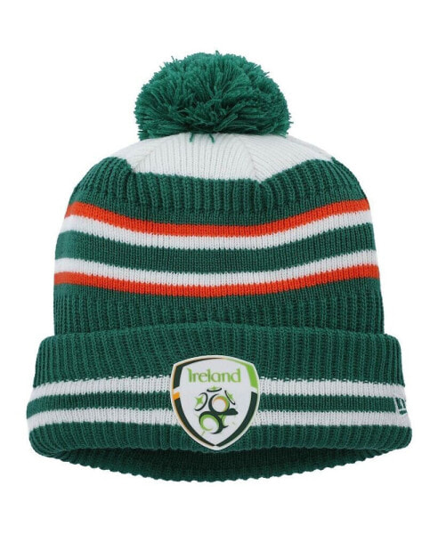 Men's Green Ireland National Team Bobble Fleece Cuffed Knit Hat with Pom