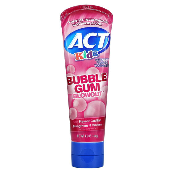 Kids, Anticavity Fluoride Toothpaste, Bubble Gum Blowout, 4.6 oz (130 g)