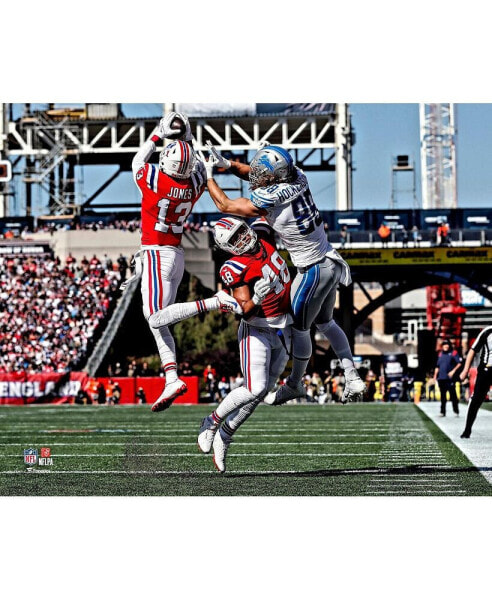 Jack Jones New England Patriots Unsigned Makes an Interception in Alternate Uniform 11" x 14" Photograph