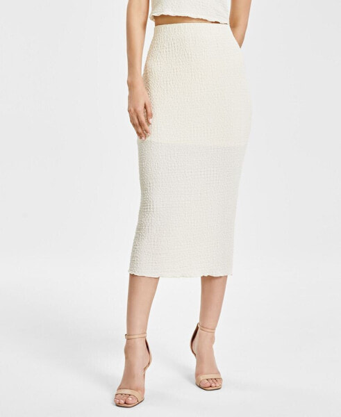 Women's Textured Midi Skirt, Created for Macy's