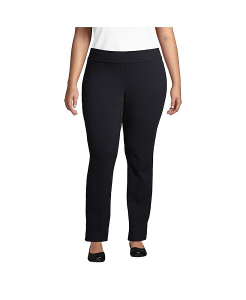 Plus Size Starfish Mid Rise Slim Leg Pants