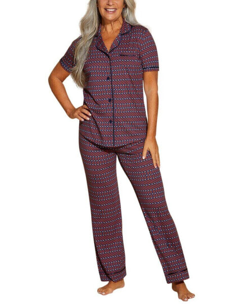 Cosabella Bella Printed Top Pant Pajama Set Women's S