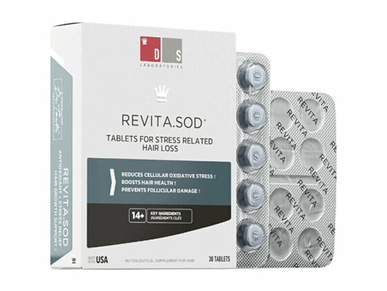 Таблетки для противодействия окислительному стрессу от потери волос Revita .SOD (Таблетки от потери волос вследствие стресса) 30 шт DS Laboratories