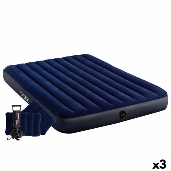 Надувной матрас Intex CLASSIC DOWNY 152 x 25 x 203 cm (3 штук)