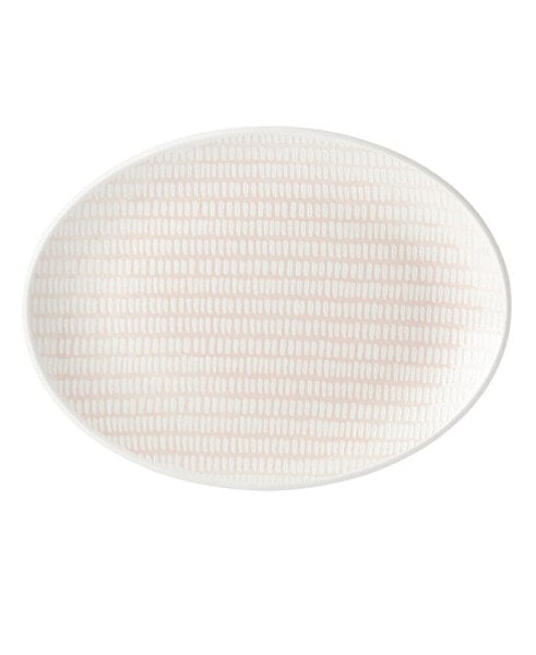Textured Neutrals Dobby Oval Platter