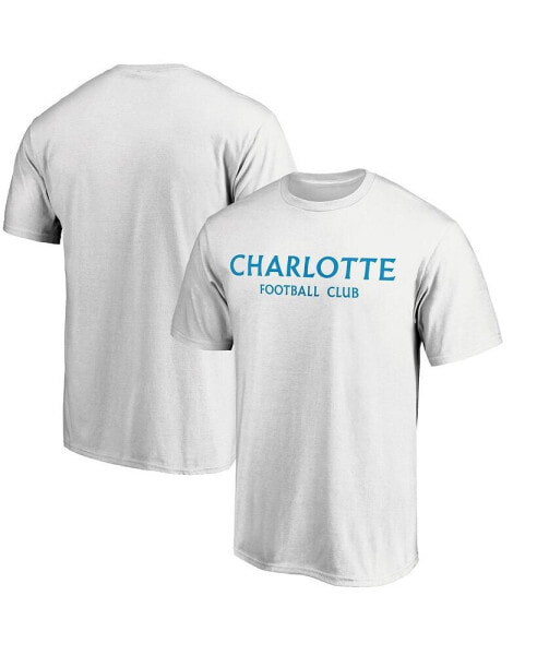 Men's White Charlotte FC Wordmark T-shirt